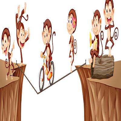 Logo do grupo Macacos pirueta